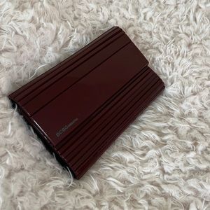 BCBG burgundy clutch